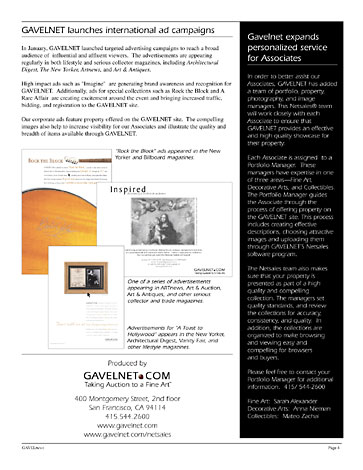 Gavelnet Newsletter - back page